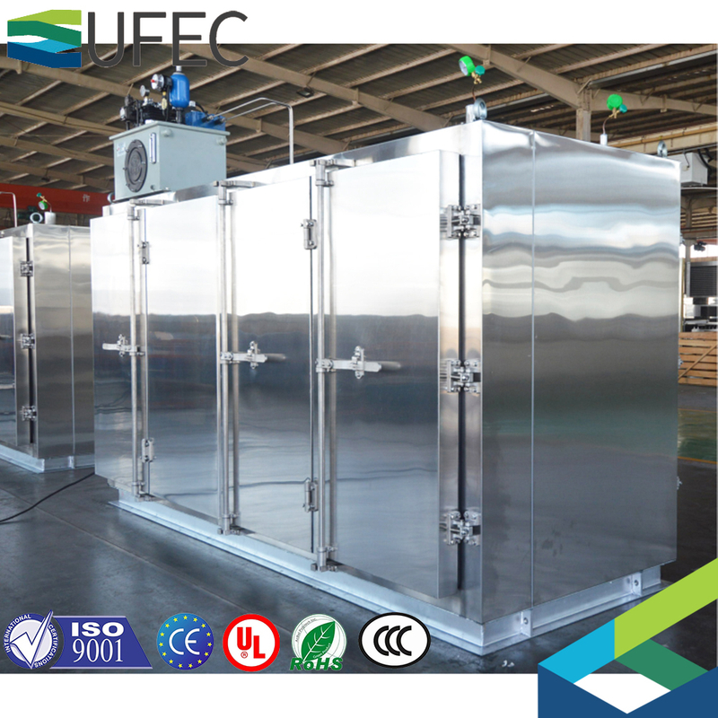 Industrial iqf air blast freezer horizontal hydraulic semi contact air plate quick freezer for sale