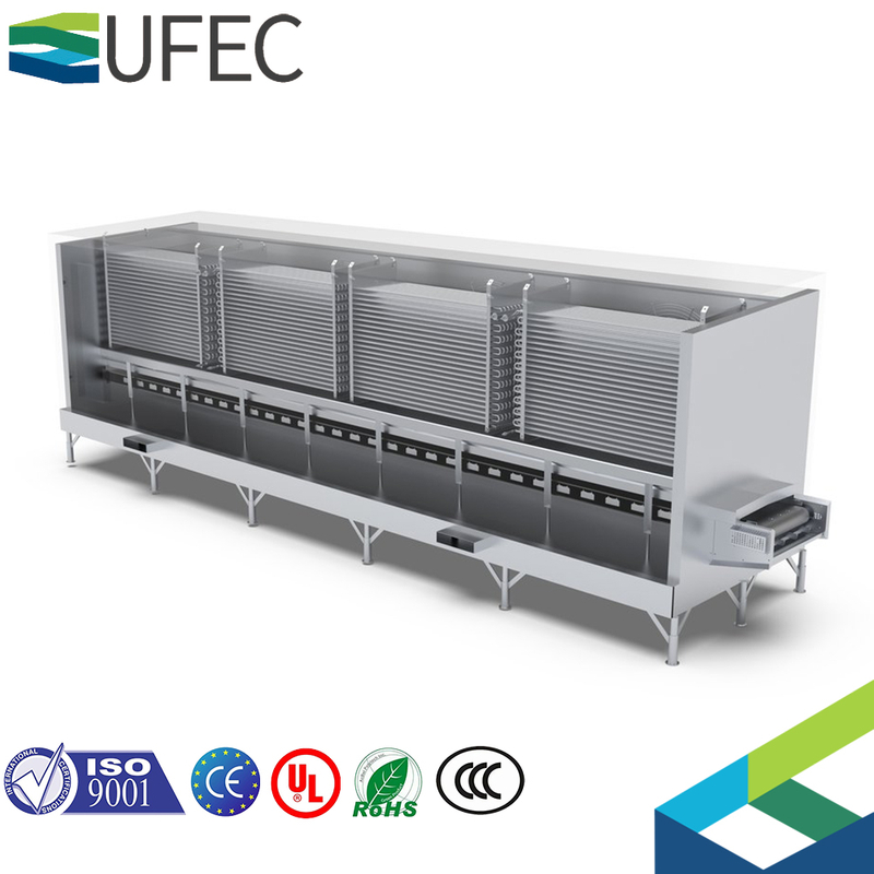 iqf tunnel freezer industrial freezing machine fast tunnel freezing machine for french fries processing line