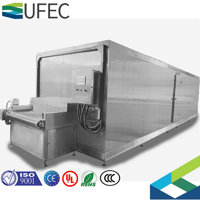 automatic 300kg/h fluidized tunnel iqf freezer machine ammonia freon iqf freezing tunnel