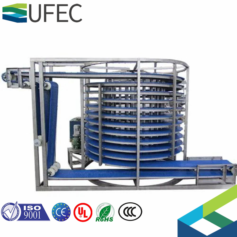 Customized Spiral Quick Freezer Tunnel Freezer IQF for Vegetable/Meat/Seafood Processing Plant