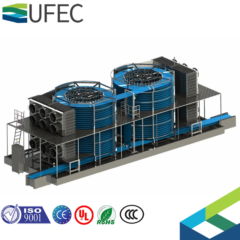 fruit/vegetable and seafood iqf quick frozen machine belt conveyor custom spiral freezer conveyor production line