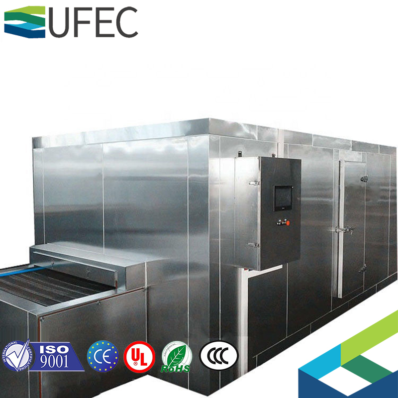 individual quick freezing french fries chicken meat strawberry liquid nitrogen tunnel freezer