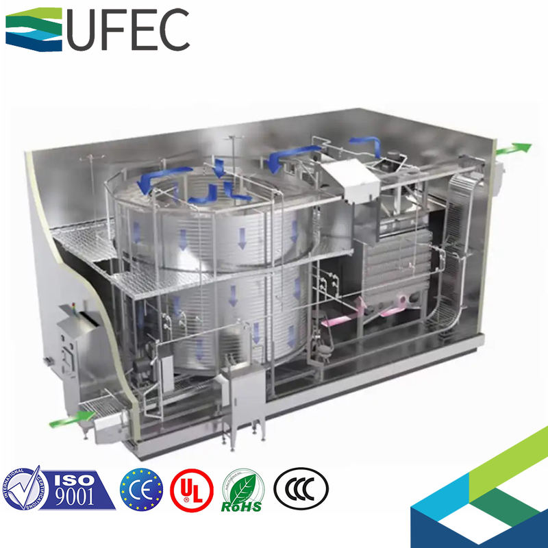 high efficient iqf tunnel freezer 300 kg/hr spiral freezer for food industrial production